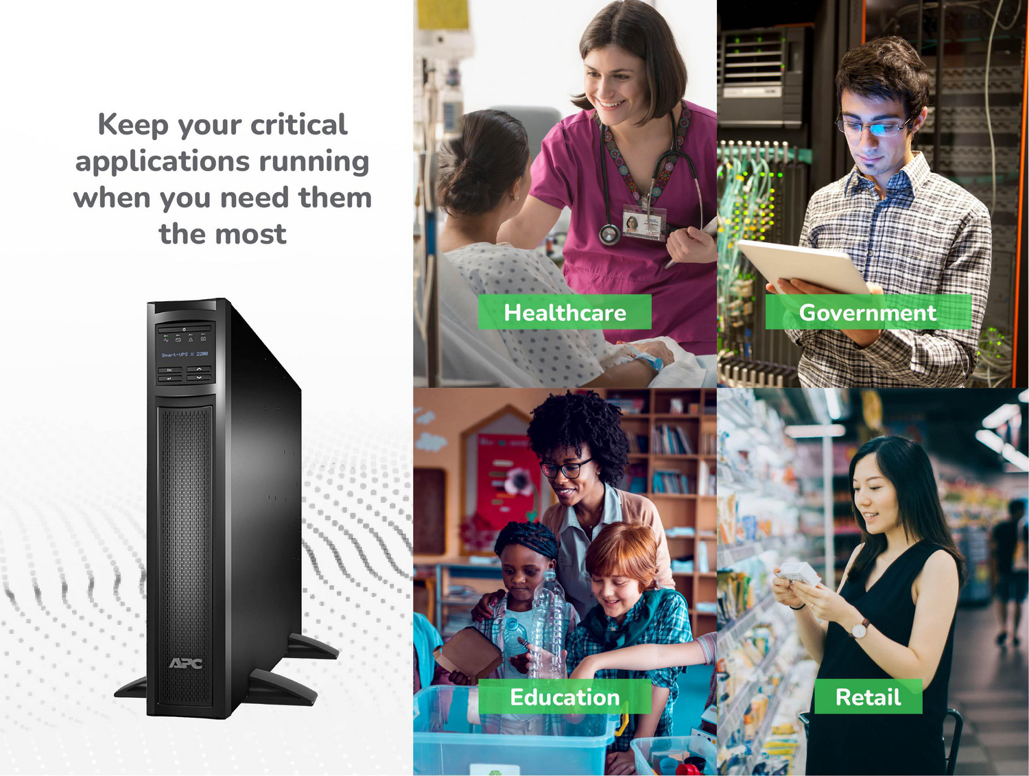 APC Smart-UPS X, Line Interactive, 2200VA, Rack/tower convertible 2U, 100V-127V, 6x 5-15R+2x 5-20R NEMA, SmartSlot, Extended runtime View 12