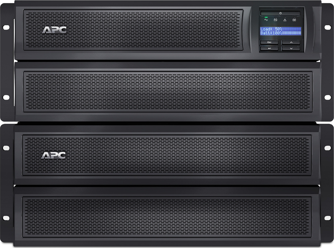APC Smart-UPS X, Line Interactive, 3kVA, Rack/tower convertible 4U, 208V-230V, 8x C13+2x C19 IEC, Network card, Extended runtime View 10