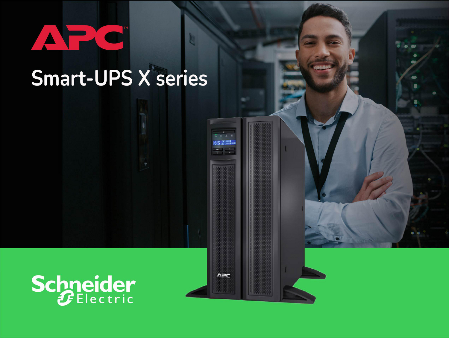 APC Smart-UPS X, Line Interactive, 3kVA, Rack/tower convertible 4U, 100V-127V, 6x 5-15R+3x 5-20R+1x L5-30R NEMA, NMC, Extended runtime, Short depth View 13