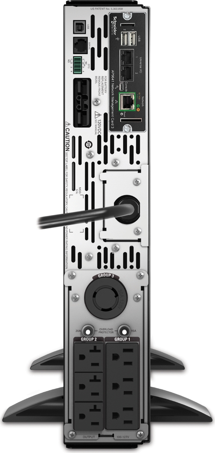 APC Smart-UPS X, Line Interactive, 3kVA, Rack/tower convertible 2U, 100V-127V, 3x 5-15R+3x 5-20R+1x L5-30R NEMA, NMC, Extended runtime [TAA] View 5