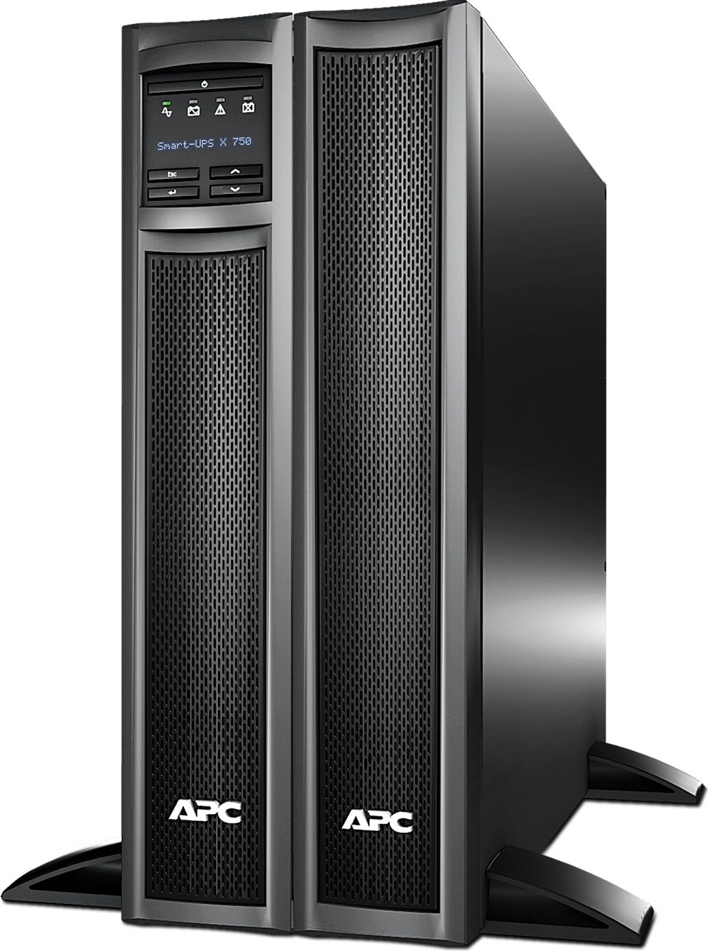 APC Smart-UPS X, Line Interactive, 750VA, Rack/tower convertible 2U, 120V, 8x 5-15R NEMA, SmartConnect port+NMC, Extended runtime Back View