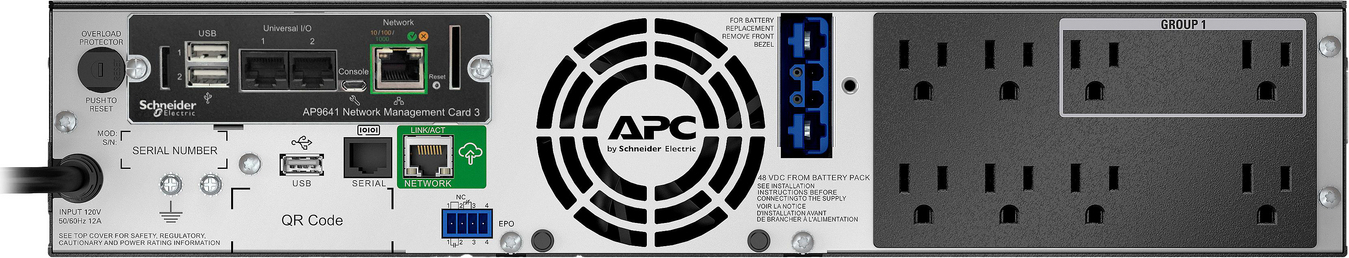 APC Smart-UPS X, Line Interactive, 750VA, Rack/tower convertible 2U, 120V, 8x 5-15R NEMA, SmartConnect port+NMC, Extended runtime View 4