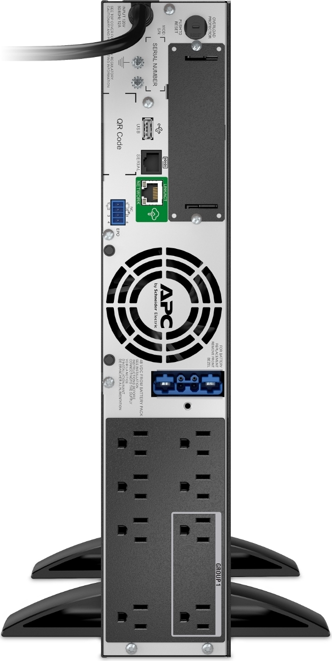 APC Smart-UPS X, Line Interactive, 750VA, Rack/tower convertible 2U, 120V, 8x 5-15R NEMA, SmartConnect port, Extended runtime View 4