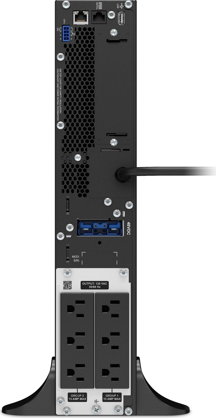 APC Smart-UPS On-Line, 1000VA, Tower, 120V, 6x 5-15R NEMA outlets, SmartSlot, Extended runtime, W/O rail kit Hardware Detail
