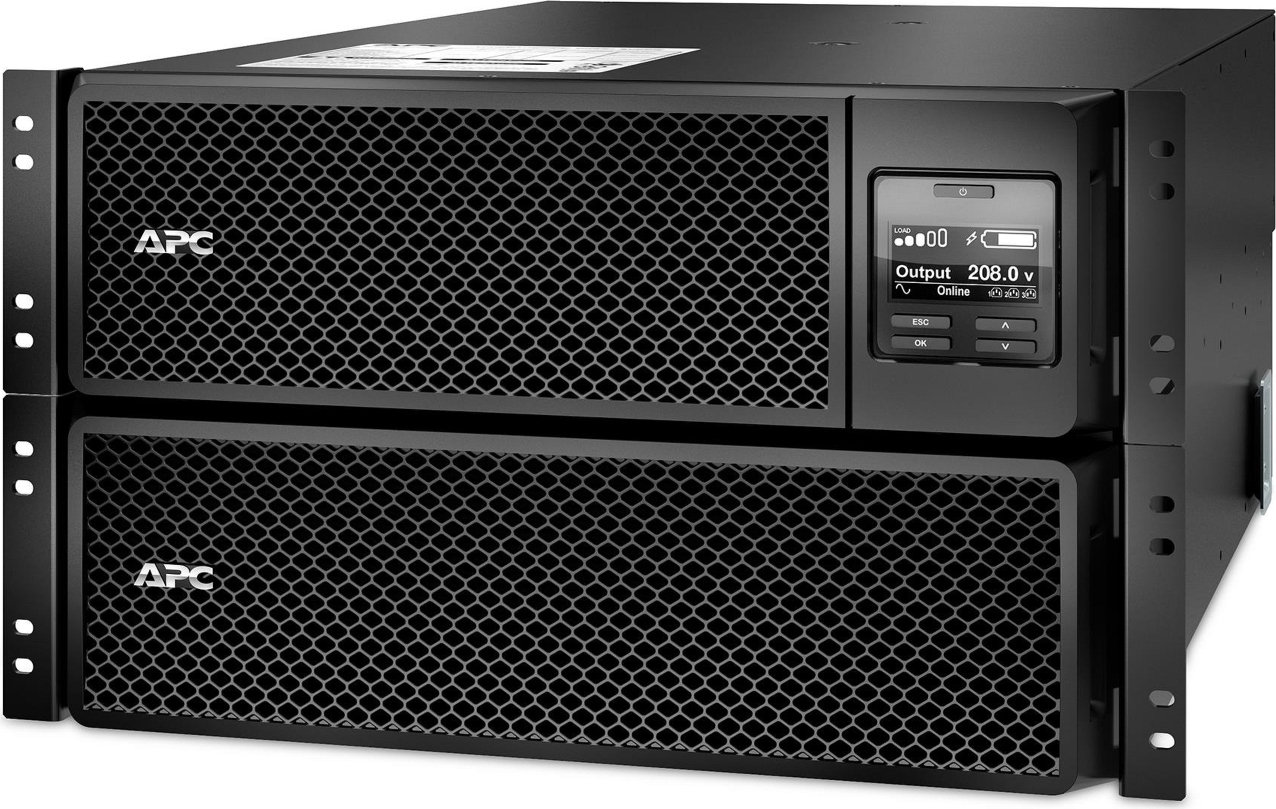 APC Smart-UPS On-Line, 10kVA/10kW, Rackmount 6U, 208V, 6x C13+4x C19 IEC outlets, Network Card+SmartSlot, Extended runtime, W/ rail kit Back View