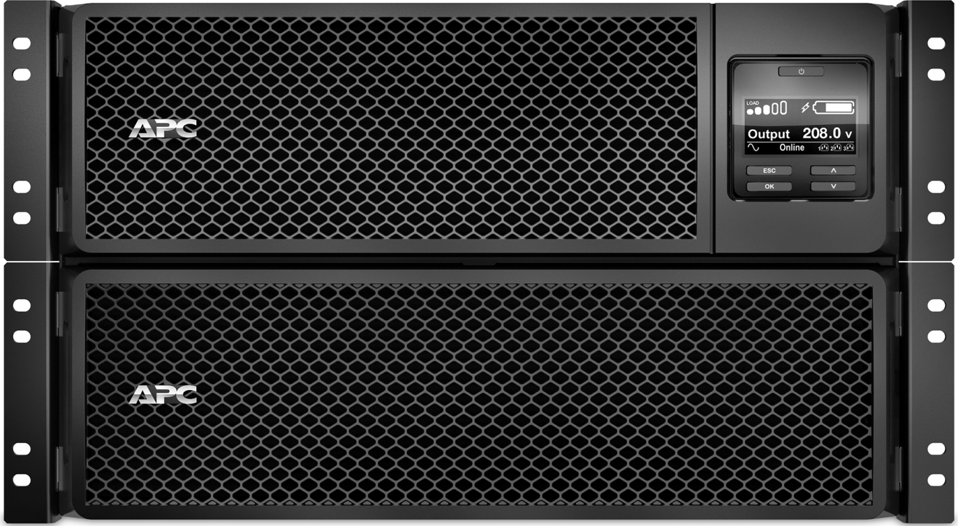 APC Smart-UPS On-Line, 10kVA/10kW, Rackmount 6U, 208V, 6x L6-30R NEMA outlets, Network Card+SmartSlot, Extended runtime, W/ rail kit View 10