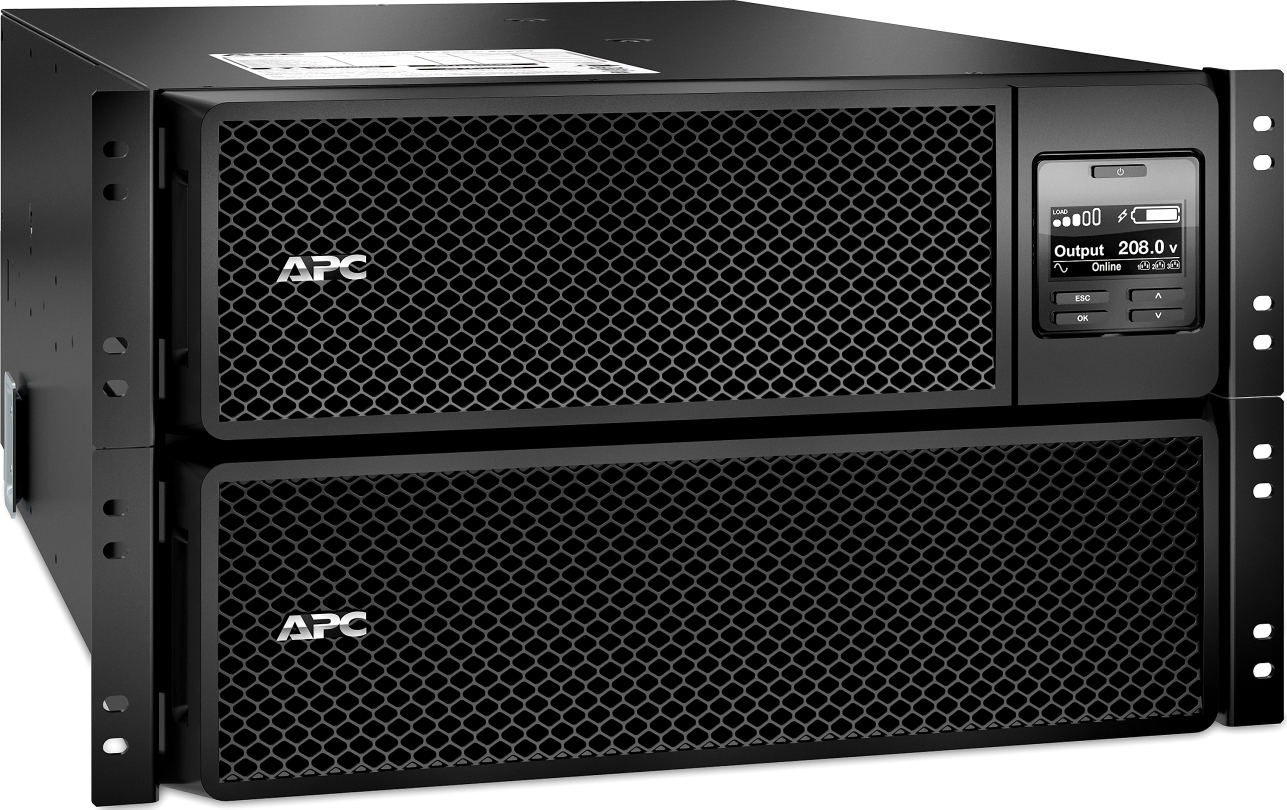 APC Smart-UPS On-Line, 10kVA/10kW, Rackmount 6U, 208V, 6x L6-30R NEMA outlets, Network Card+SmartSlot, Extended runtime, W/ rail kit View 9