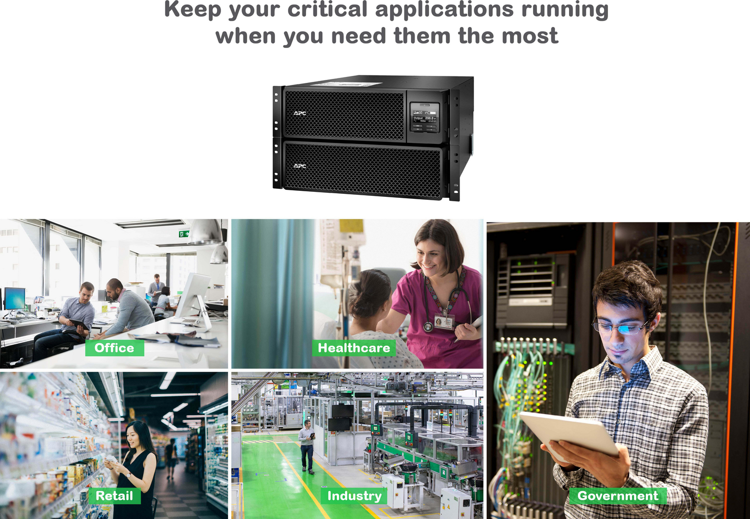 APC Smart-UPS On-Line, 10kVA/10kW, Rackmount 6U, 208V, 4x L6-20R+2x L6-30R NEMA outlets, Network Card+SmartSlot, Extended runtime, W/ rail kit View 21