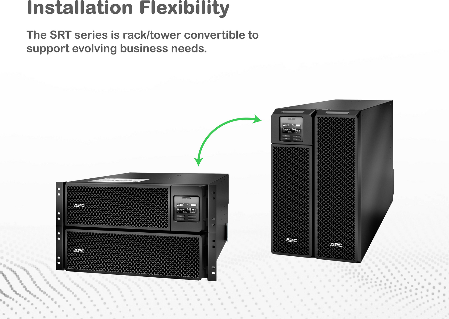 APC Smart-UPS On-Line, 10kVA/10kW, Rackmount 6U, 208V, 4x L6-20R+2x L6-30R NEMA outlets, Network Card+SmartSlot, Extended runtime, W/ rail kit View 23