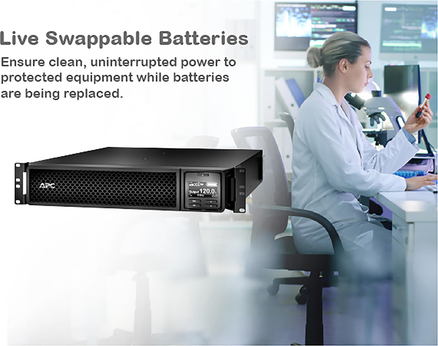 APC Smart-UPS On-Line, 1500VA, Rackmount 2U, 120V, 6x NEMA 5-15R outlets, SmartSlot, Extended runtime, W/ rail kit View 11