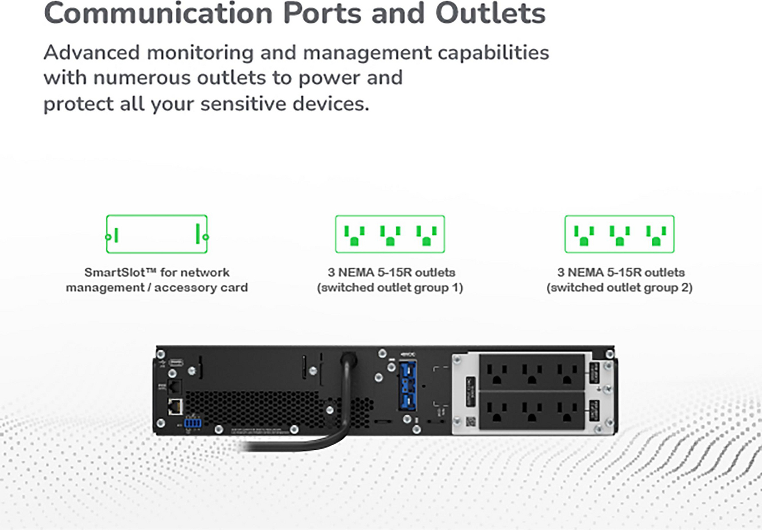 APC Smart-UPS On-Line, 1500VA, Rackmount 2U, 120V, 6x NEMA 5-15R outlets, SmartSlot, Extended runtime, W/ rail kit View 12