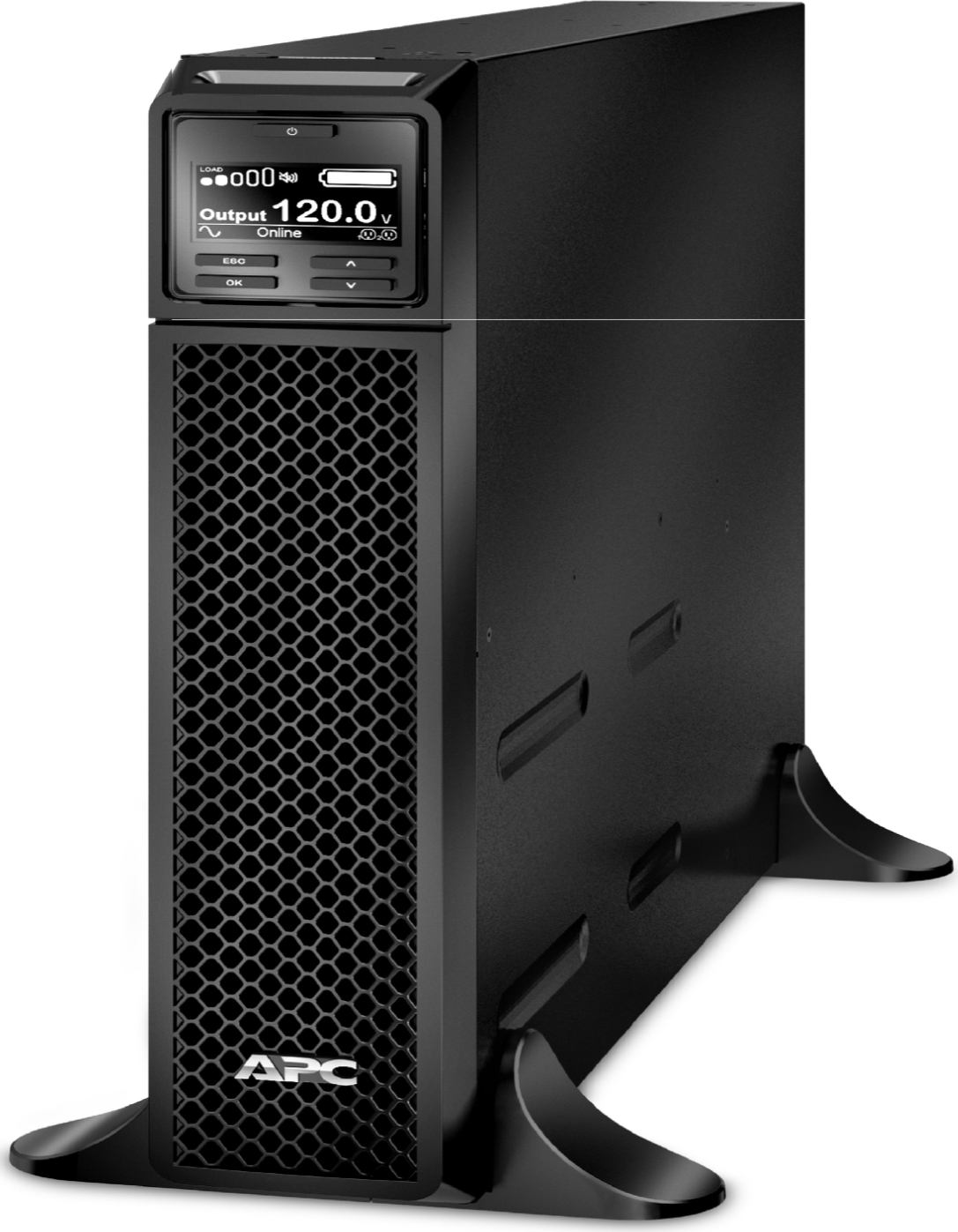 APC Smart-UPS On-Line, 1500VA, Tower, 120V, 6x 5-15R NEMA outlets, SmartSlot, Extended runtime, W/O rail kit Front View