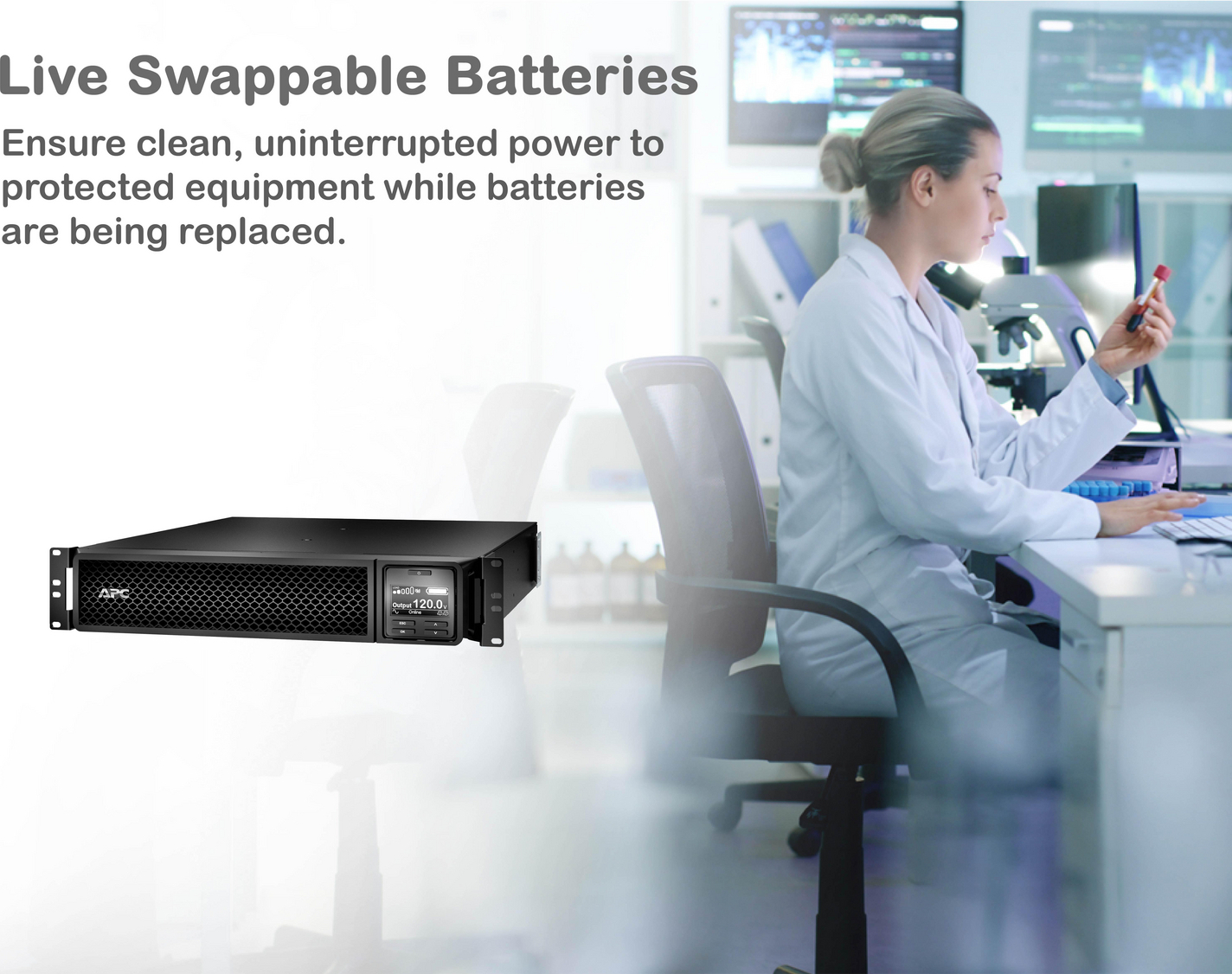 APC Smart-UPS On-Line, 2200VA, Rackmount 2U, 120V, 6x 5-20R+1x L5-20R NEMA outlets, SmartSlot, Extended runtime, W/ rail kit View 16