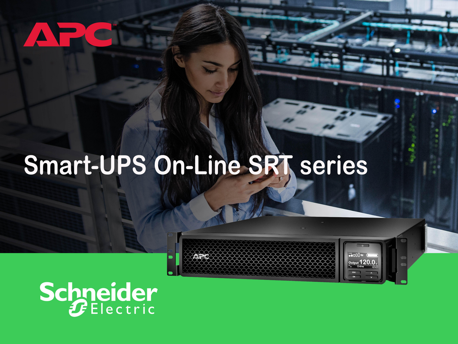 APC Smart-UPS On-Line, 2200VA, Rackmount 2U, 120V, 6x 5-20R+1x L5-20R NEMA outlets, SmartSlot, Extended runtime, W/ rail kit View 5