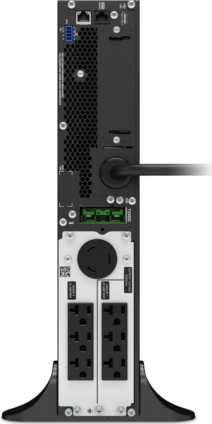 APC Smart-UPS On-Line, 2200VA, Tower, 120V, 6x 5-20R+1x L5-20R NEMA outlets, SmartSlot, Extended runtime, W/O rail kit View 4