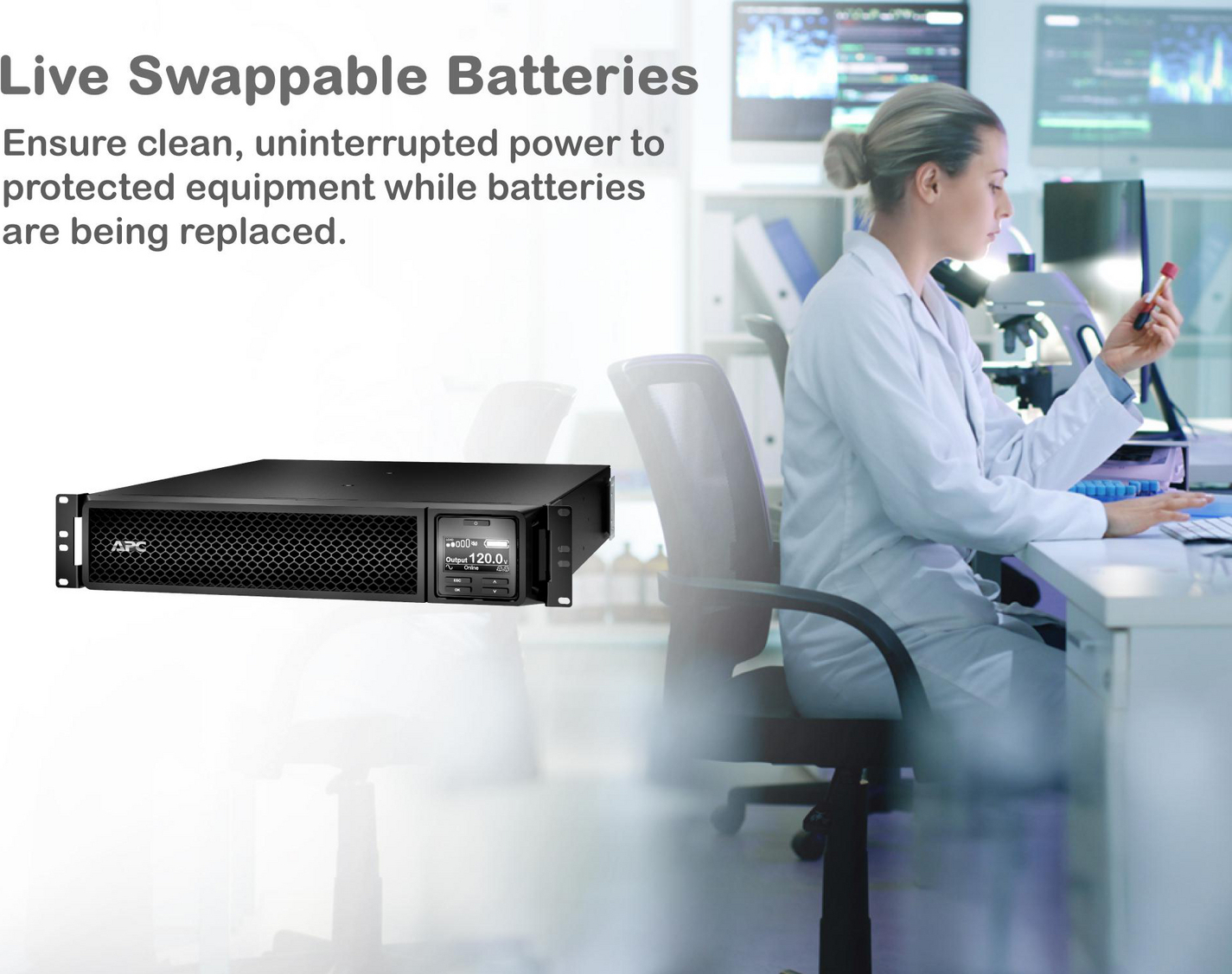 APC Smart-UPS On-Line, 2200VA, Tower, 120V, 6x 5-20R+1x L5-20R NEMA outlets, SmartSlot, Extended runtime, W/O rail kit View 8