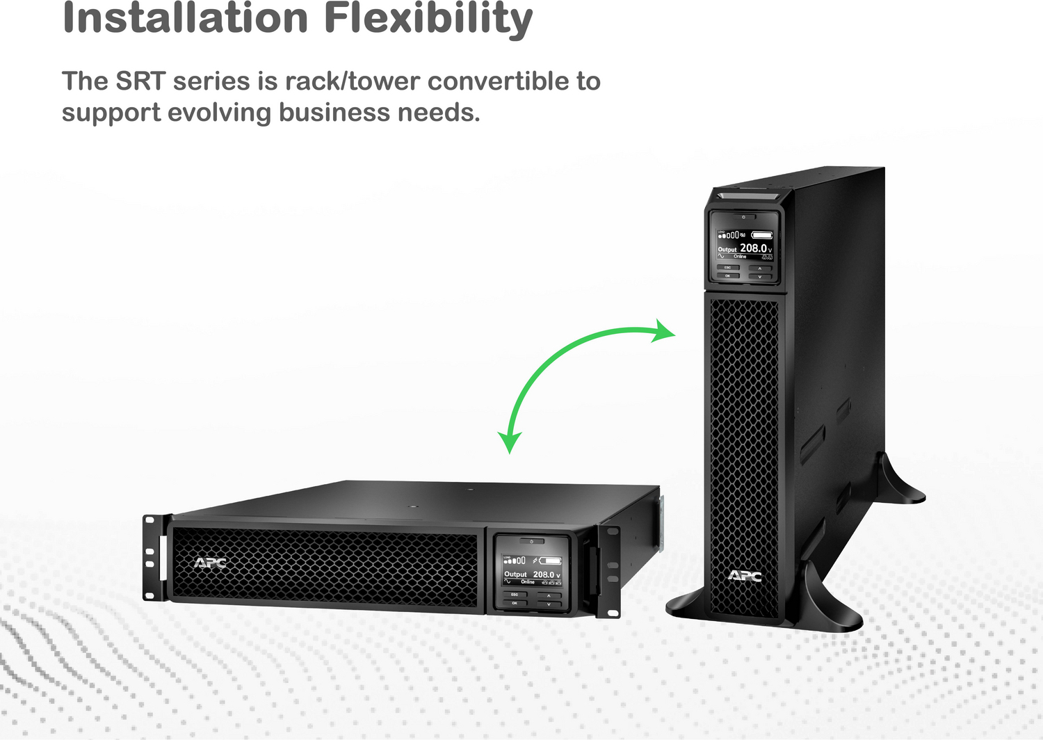 APC Smart-UPS On-Line, 3kVA, Rackmount 2U, 208V, 2x L6-20R+1x L6-30R NEMA outlets, Network Card, Extended runtime, W/ rail kit View 16