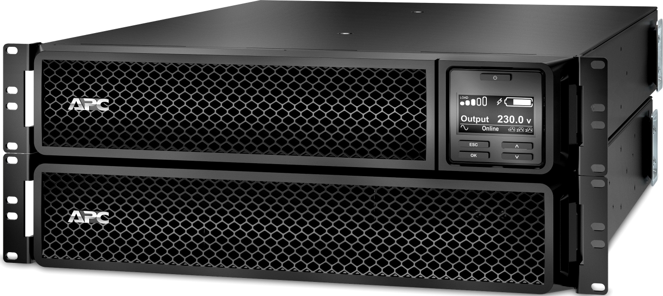 APC Smart-UPS On-Line, 3kVA, Rackmount 2U, 208V/230V, 6x C13+2x C19 IEC outlets, SmartSlot, Extended runtime, W/ rail kit Hardware Detail