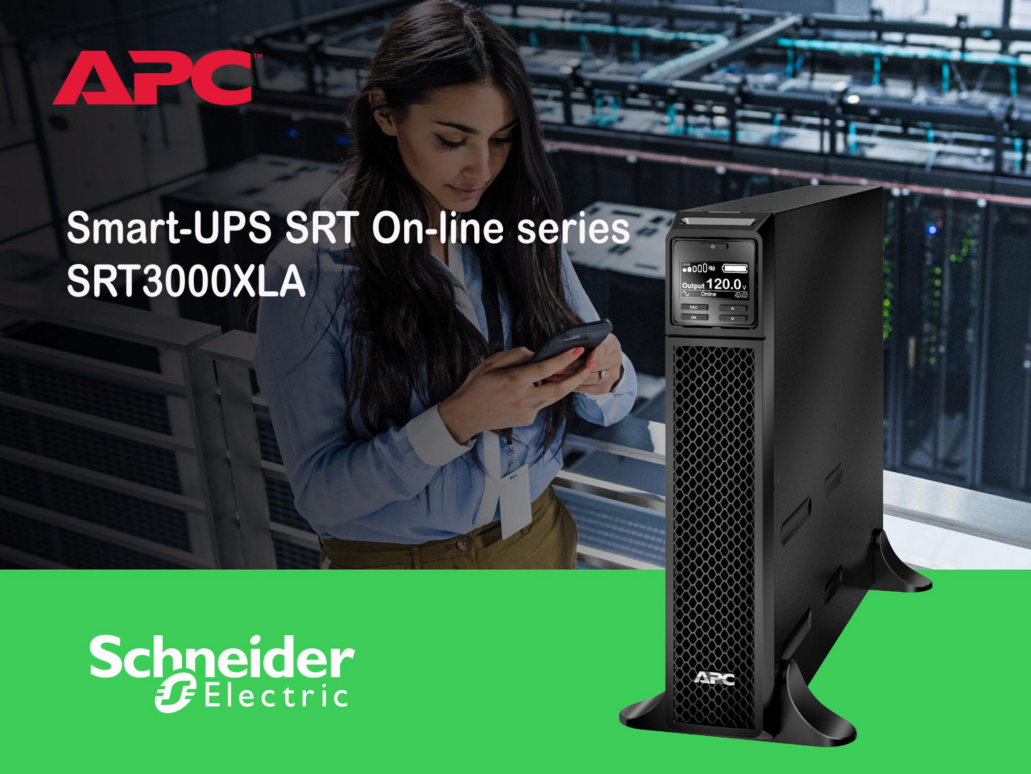 APC Smart-UPS On-Line, 3kVA, Tower, 120V, 8x 5-20R+1x L5-30R NEMA outlets, SmartSlot, Extended runtime, W/O rail kit View 14