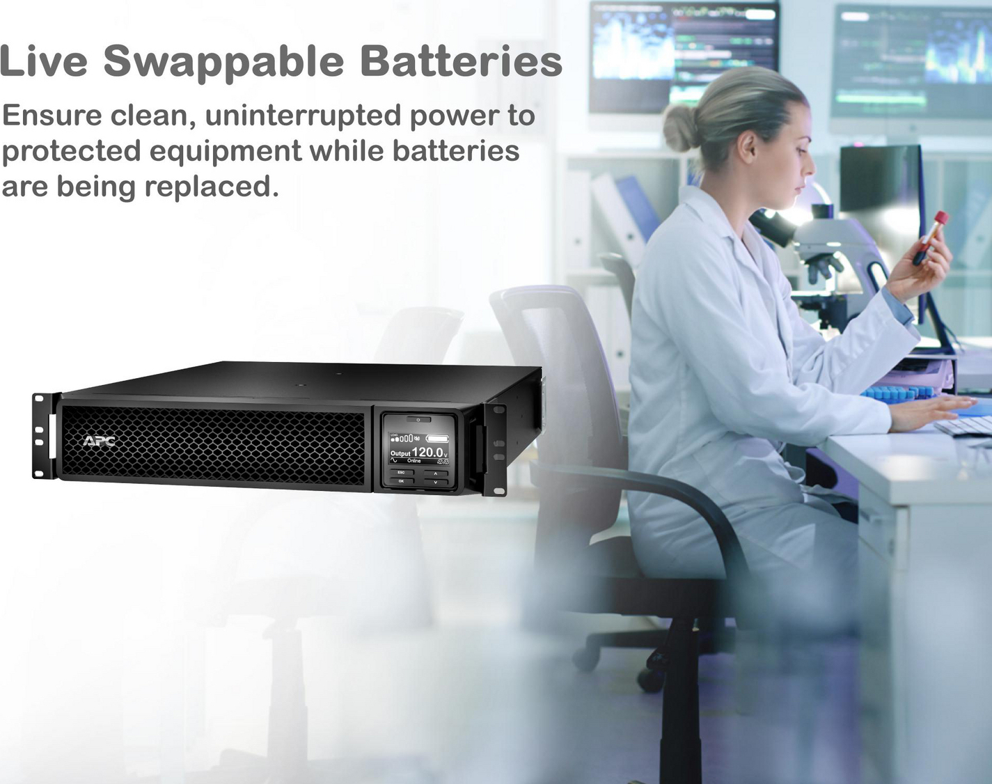 APC Smart-UPS On-Line, 3kVA, Tower, 120V, 8x 5-20R+1x L5-30R NEMA outlets, SmartSlot, Extended runtime, W/O rail kit View 8