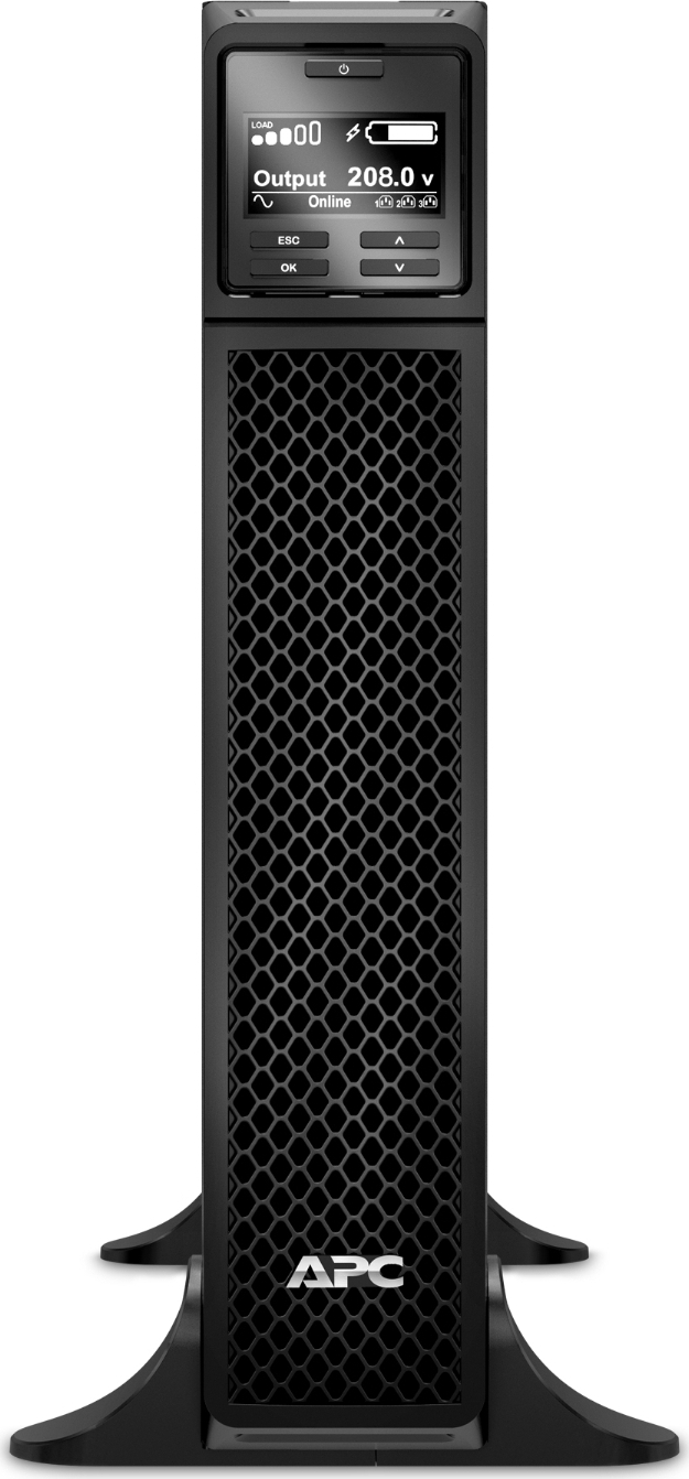 APC Smart-UPS On-Line, 3kVA, Tower, 208V, 2x L6-20R+1x L6-30R NEMA outlets, SmartSlot, Extended runtime, W/O rail kit Back View