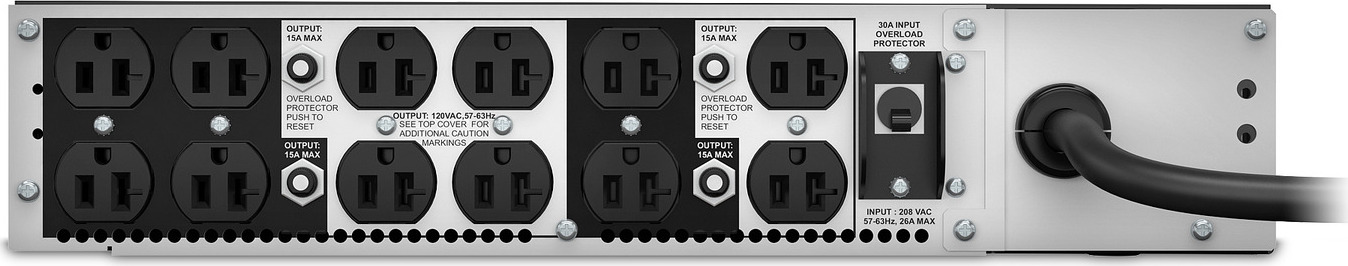 APC Smart-UPS Step-Down Transformer, 5kVA, rackmount, 2U, 12x NEMA 5-20R outlets Hardware Detail