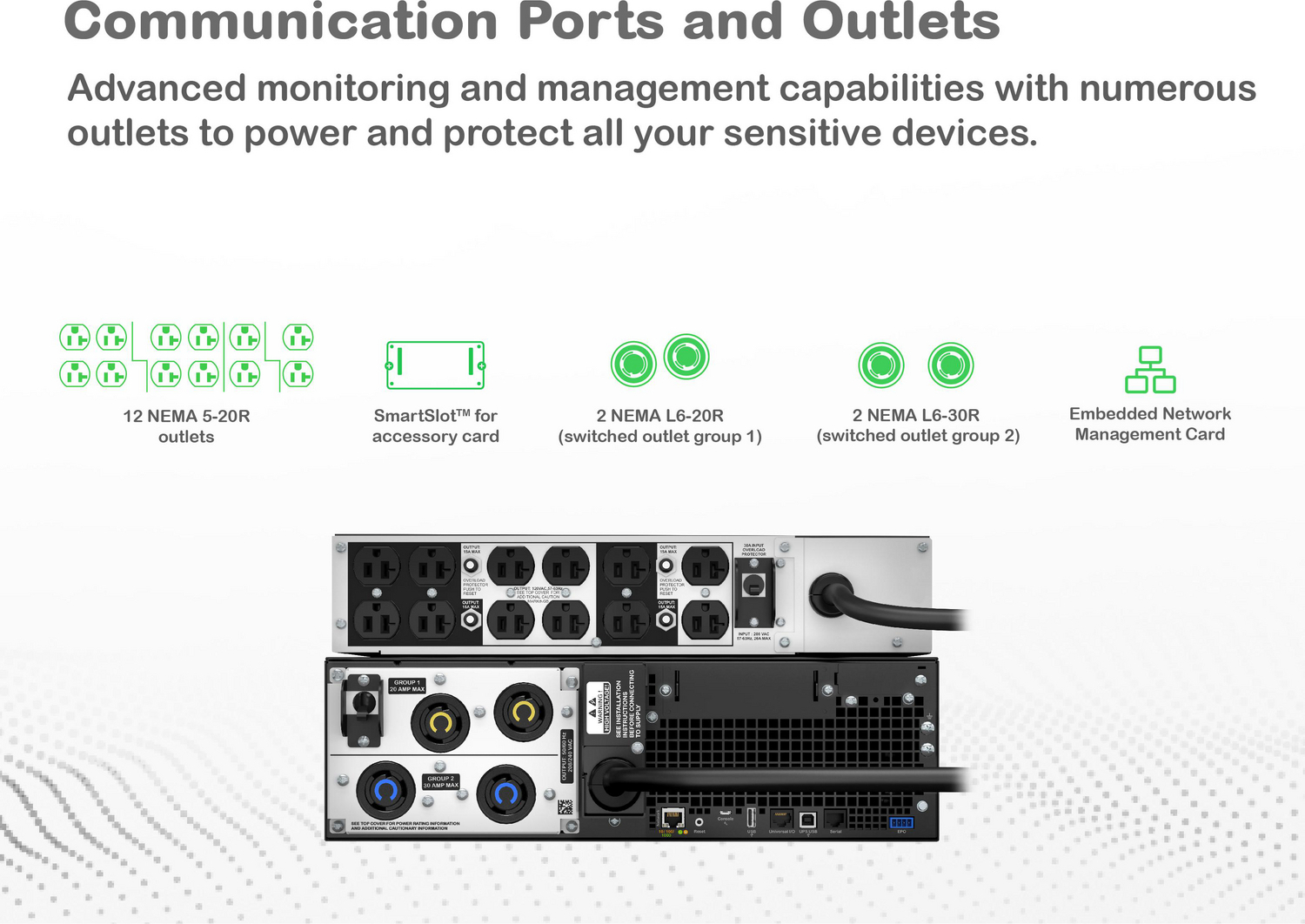 APC Smart-UPS On-Line, 5kVA, Rackmount 5U, 208V, 12 5-20R+2 L6-20R+2 L6-30R NEMA, Network Card+SmartSlot, W/ rail kit, W/ transformer 208V to 120V View 13