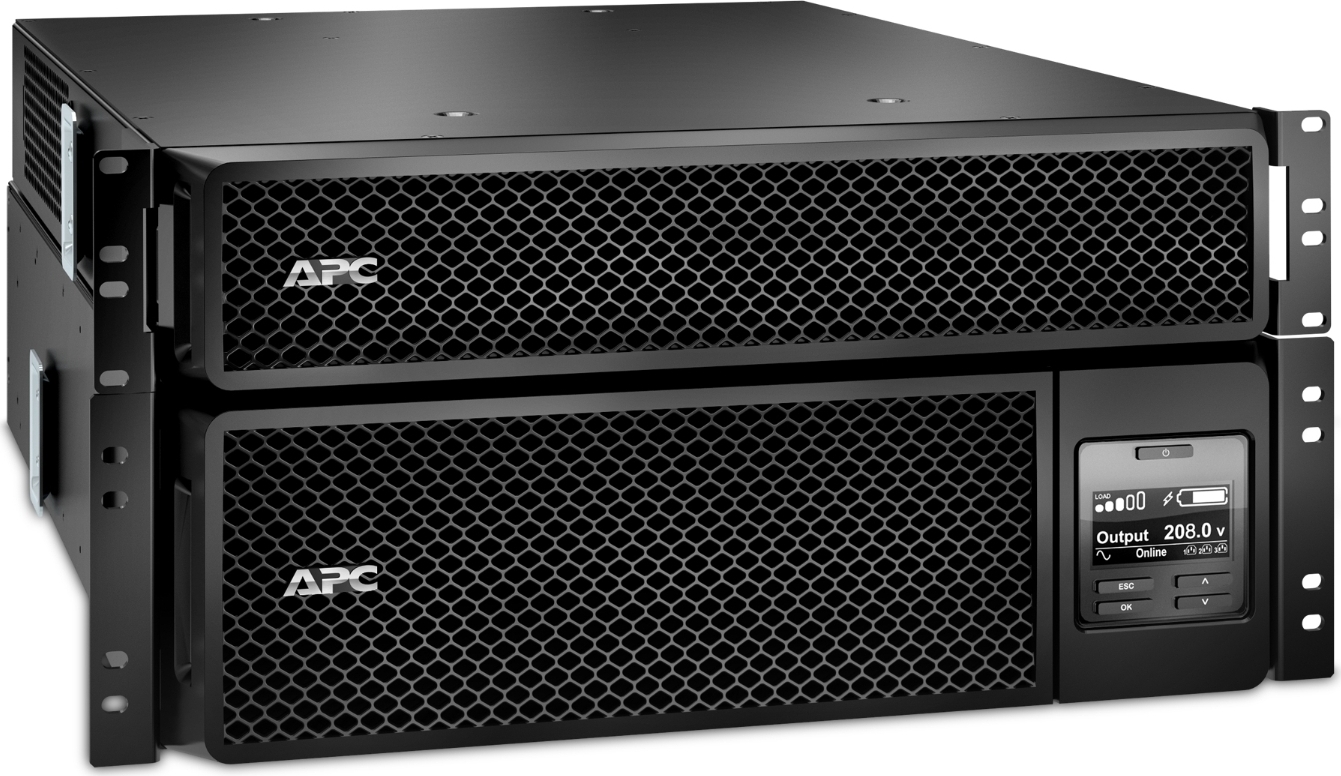 APC Smart-UPS On-Line, 5kVA, Rackmount 5U, 208V, 12 5-20R+2 L6-20R+2 L6-30R NEMA, Network Card+SmartSlot, W/ rail kit, W/ transformer 208V to 120V View 4
