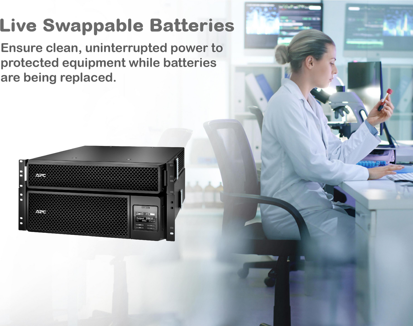 APC Smart-UPS On-Line, 5kVA, Rackmount 5U, 208V, 12 5-20R+2 L6-20R+2 L6-30R NEMA, Network Card+SmartSlot, W/ rail kit, W/ transformer 208V to 120V View 8