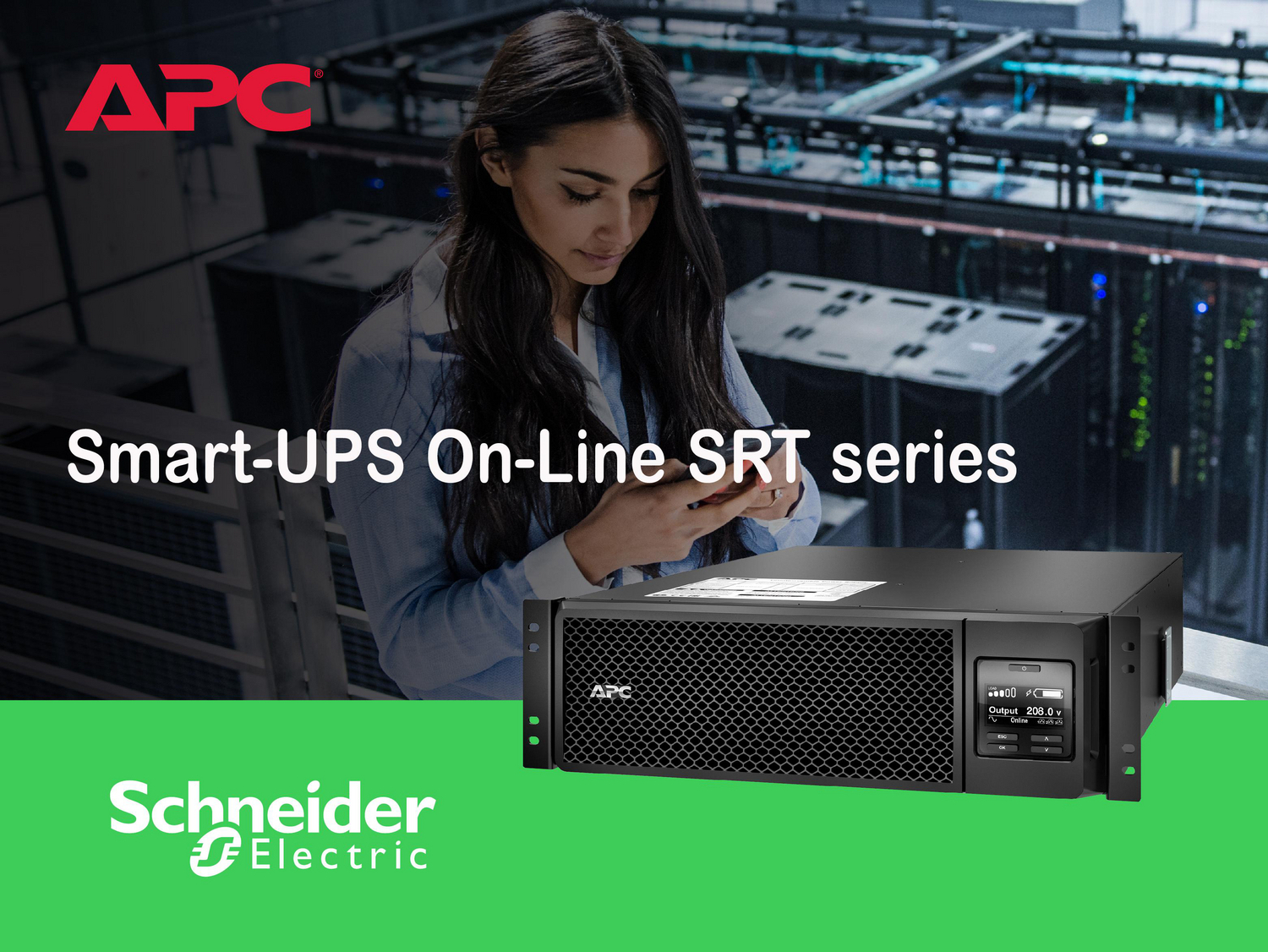 APC Smart-UPS On-Line, 5.4kVA, Rackmount 3U, 208V, 2x L6-20R+2x L6-30R NEMA outlets, Network Card+SmartSlot, Extended runtime, W/ rail kit View 11