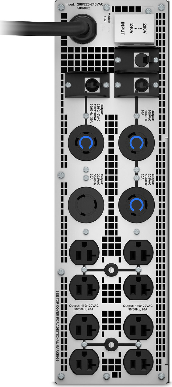 APC Smart-UPS SRT Tower Isolation/Step-Down Transformer, 5kVA, 8x 5-20R & 2x L6-20R & 1x L6-30R & 1x L14-30R NEMA outlets Hardware Detail