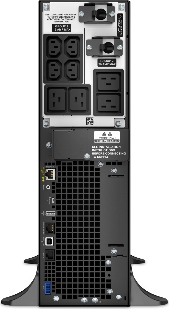 APC Smart-UPS On-Line, 5kVA, Tower, 208V, 4x C13+4x C19 IEC outlets, Network Card+SmartSlot, Extended runtime, W/O rail kit View 6