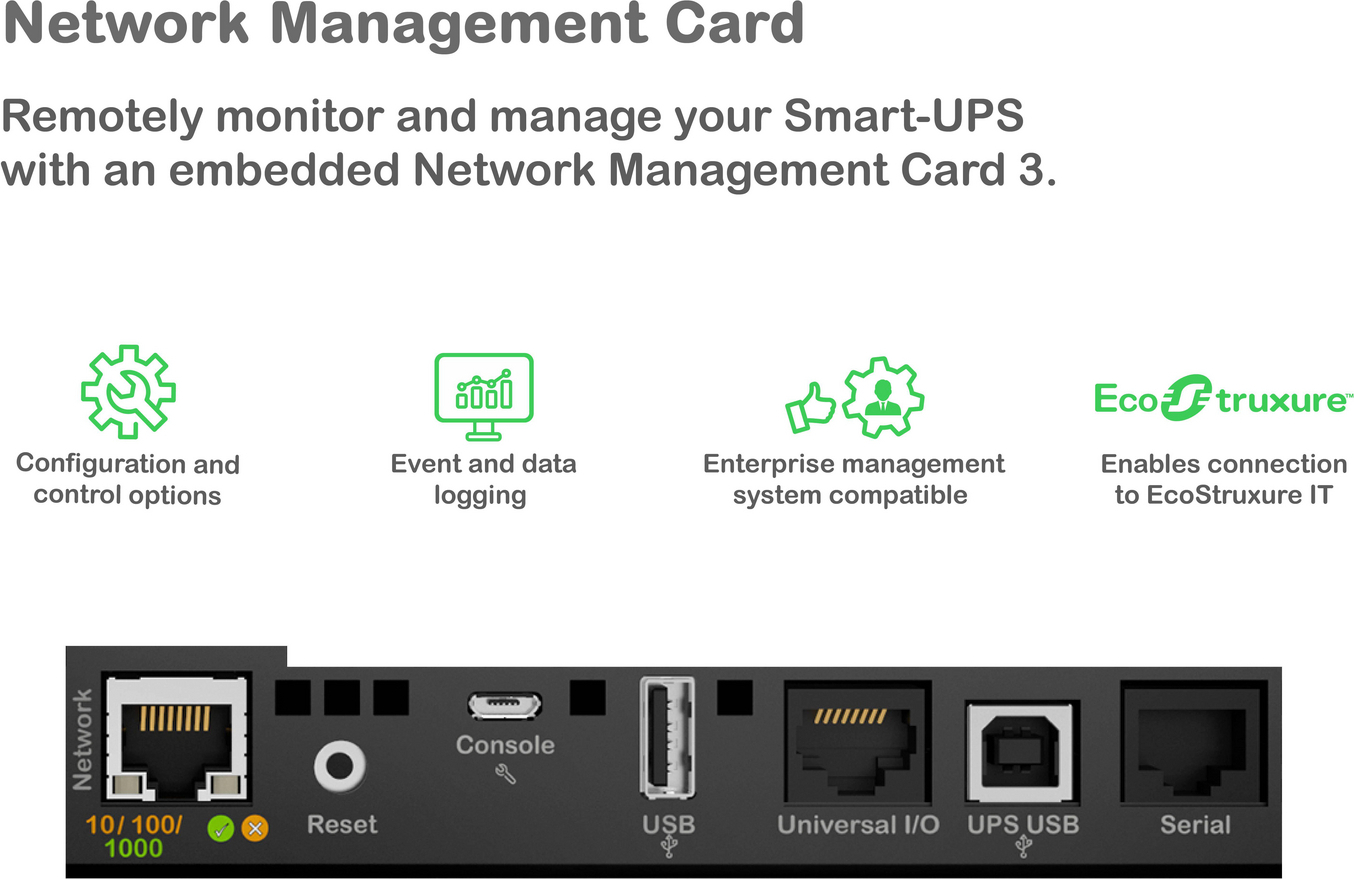 APC Smart-UPS On-Line, 5.4kVA, Tower, 208V, 2x L6-20R+2x L6-30R NEMA outlets, Network Card+SmartSlot, Extended runtime, W/O rail kit View 11