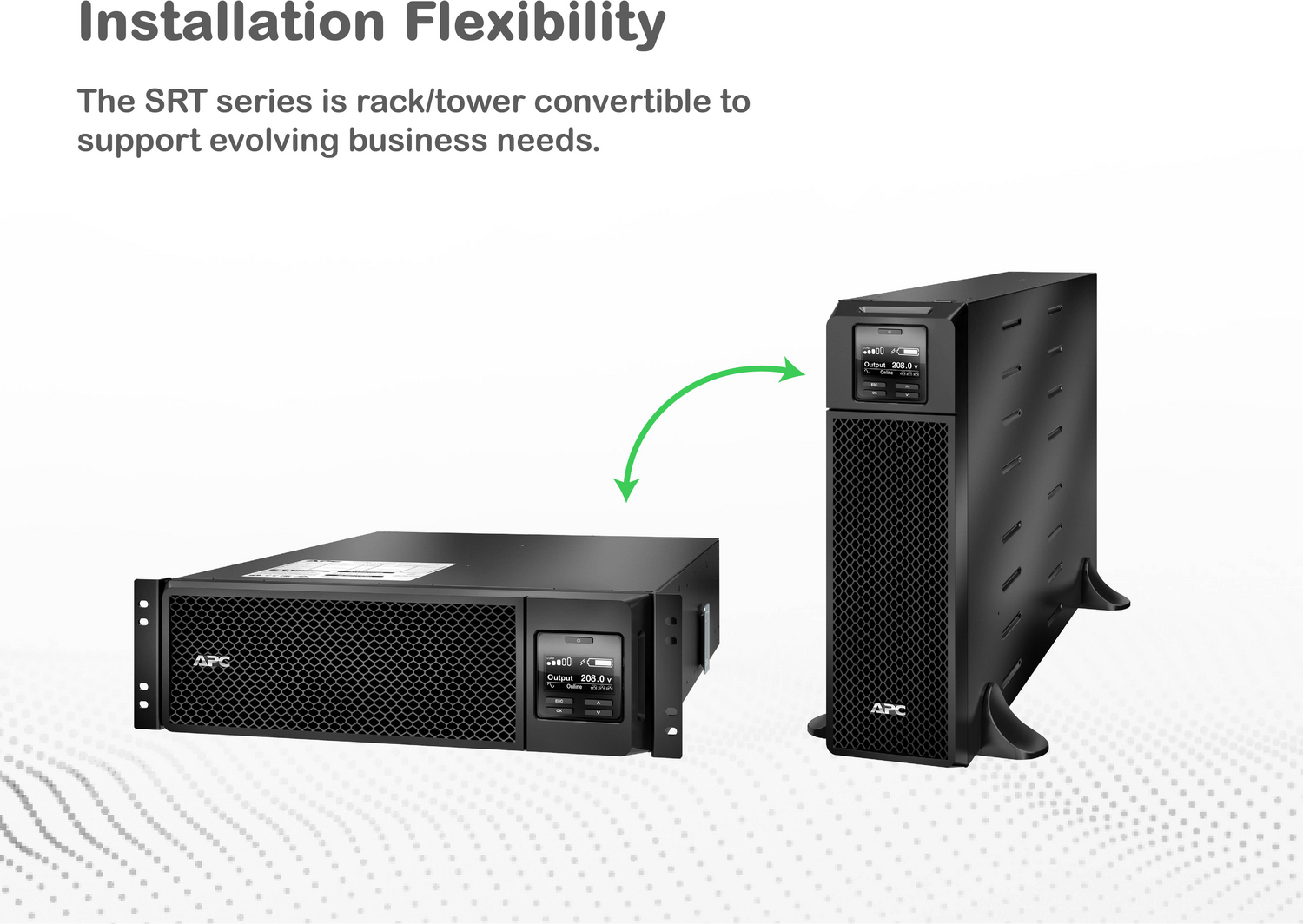 APC Smart-UPS On-Line, 5.4kVA, Tower, 208V, 2x L6-20R+2x L6-30R NEMA outlets, Network Card+SmartSlot, Extended runtime, W/O rail kit View 9