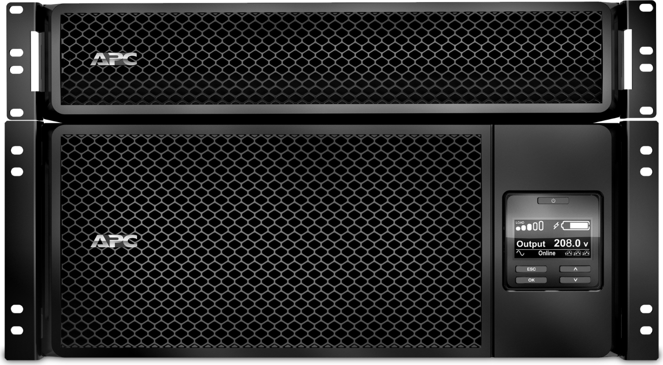 APC Smart-UPS On-Line, 6kVA/6kW, Rackmount 6U, 208V, 12x 5-20R+2x L6-20R+2x L6-30R NEMA, Network Card+SmartSlot, W/ transformer 208V-120V, W/ rail kit View 5