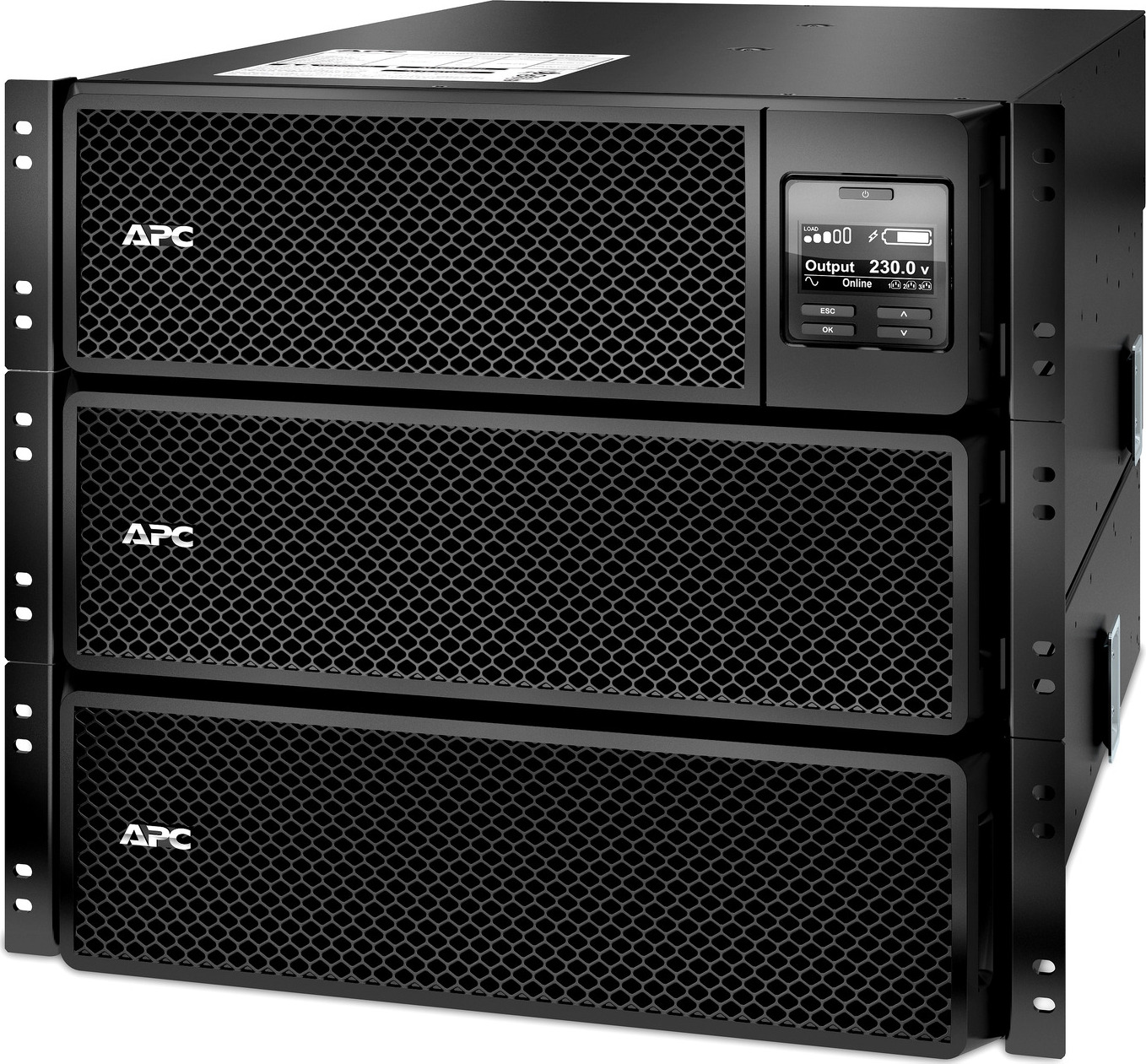 APC Smart-UPS On-Line, 8kVA/8kW, Rackmount 6U, 208V, 4x L6-20R+2x L6-30R NEMA outlets, Network Card+SmartSlot, Extended runtime, W/ rail kit View 9