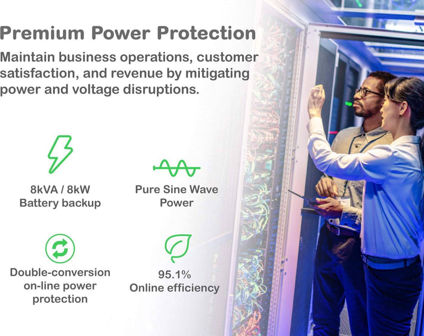 APC Smart-UPS On-Line, 8kVA/8kW, Tower, 208V, 4x L6-20R+2x L6-30R NEMA outlets, Network Card+SmartSlot, Extended runtime, W/O rail kit View 13