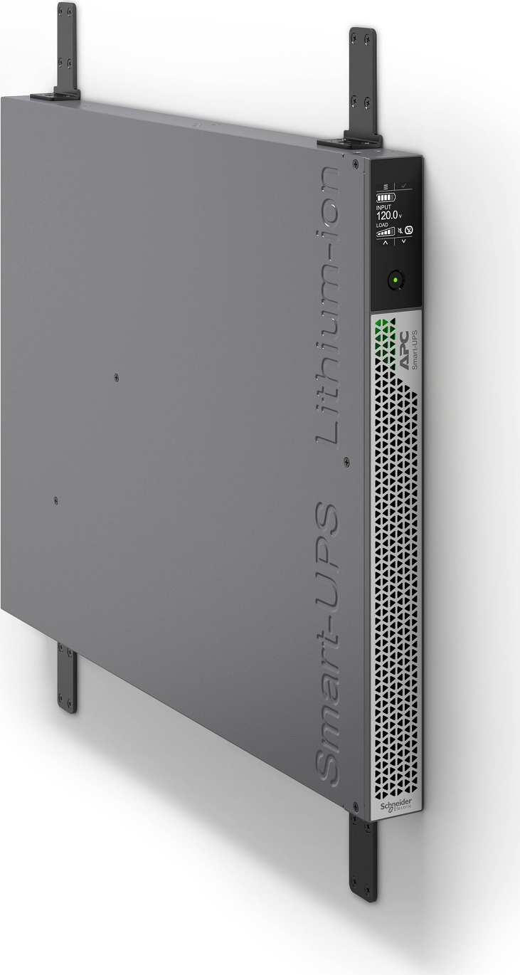 APC Smart-UPS Ultra On-Line, 2200VA, Lithium-ion, Rack/Tower 1U, 120V, 5x 5-20R, 1x L5-20R NEMA outlets, SmartConnect, Extended runtime, W/rail kit Back View