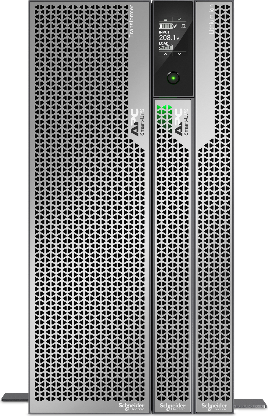 APC Smart-UPS Ultra 5000VA, 208/240V, Tower w/o kit, 8x 5-20R & 4x L6-20R & 3x L6-30R & 1x L14-30R NEMA outlets, w/transfo 208/240V to 120/208/240V Back View