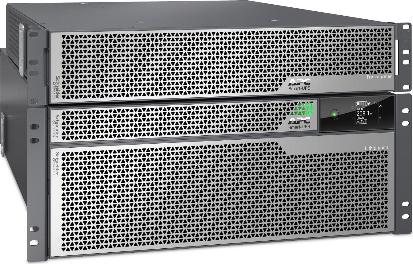 APC Smart-UPS Ultra Li-ion 8KVA 208V RM UPS with 1 of 5KVA Step Down Transformer Front View