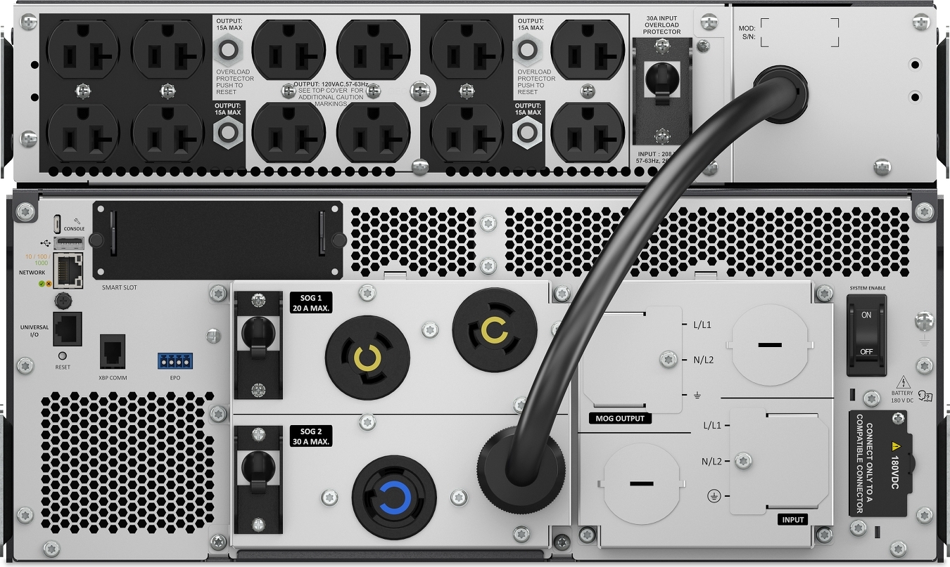 APC Smart-UPS Ultra Li-ion 8KVA 208V RM UPS with 1 of 5KVA Step Down Transformer Hardware Detail