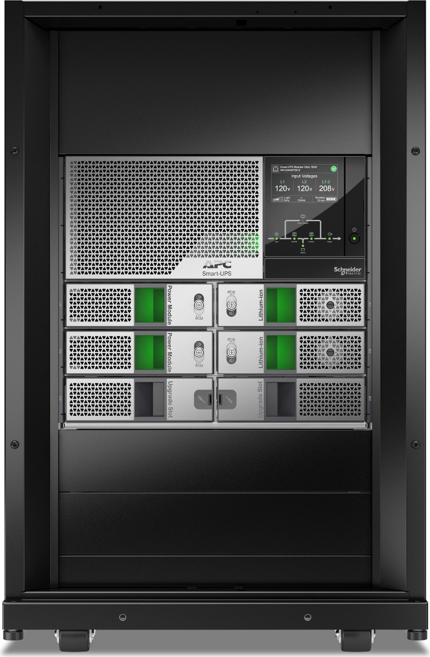 APC Smart-UPS Modular Ultra On-Line, 10kW scalable to 15kW, Lithium-ion, Tower 18U, 208/240V, Network Management, Extended runtime, W/rail kit Hardware Detail