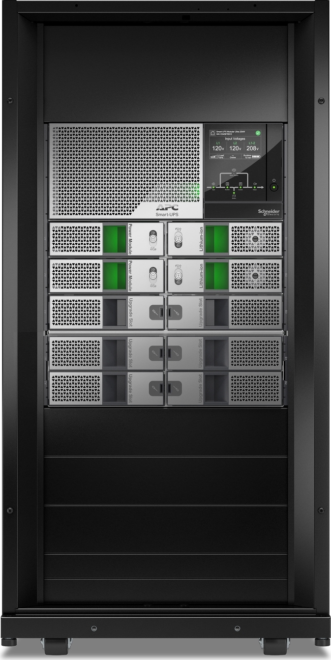 APC Smart-UPS Modular Ultra On-Line, 10kW scalable to 20kW N+1, Lithium-ion, Tower 18U, 208/240V, Network Management, W/ Battery chassis Hardware Detail