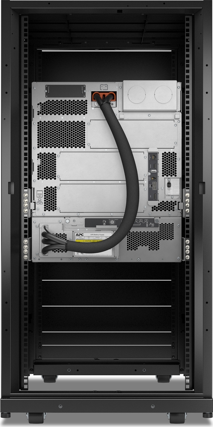 APC Smart-UPS Modular Ultra On-Line, 10kW scalable to 20kW N+1, Lithium-ion, Tower 24U, 208/240V, Network Management, W/ Battery chassis Back View