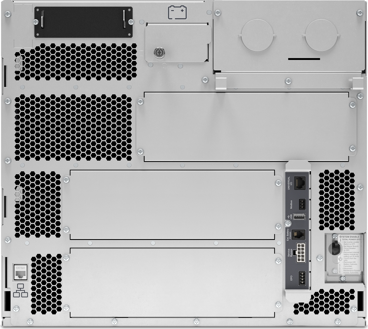 APC Smart-UPS Modular Ultra On-Line, 15kW, Lithium-ion, Rackmount 9U, 208/240V, Network Management, Extended runtime, W/rail kit Hardware Detail