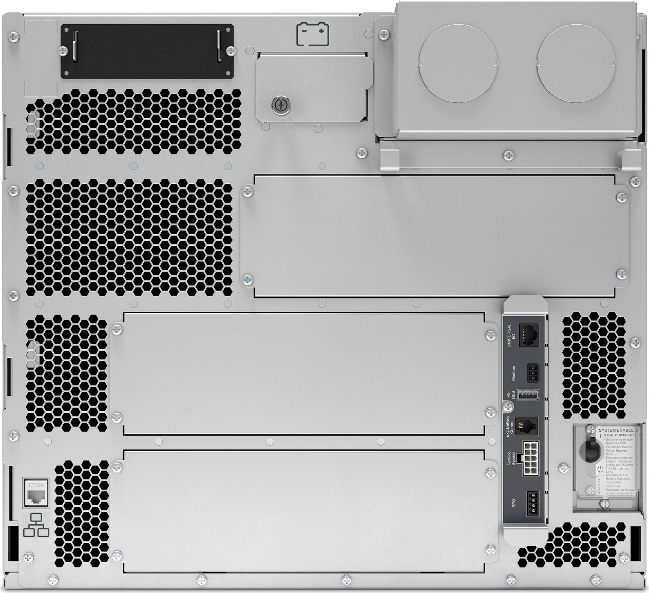 APC Smart-UPS Modular Ultra, On-Line, 15kW scalable to 20kW N+1, Lithium-ion, Rackmount 9U, 208/240V, Network Management, Extended runtime, W/rail kit Hardware Detail