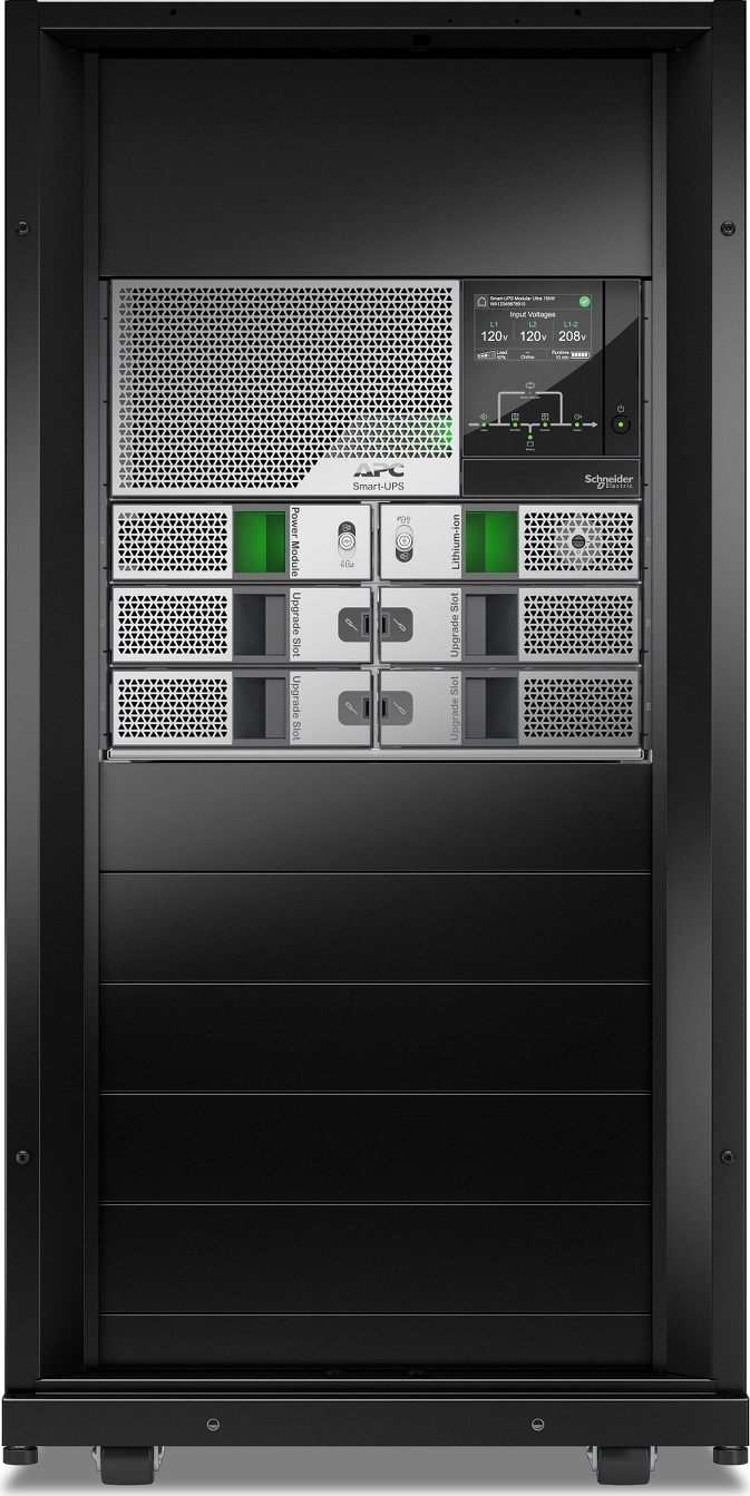 APC Smart-UPS Modular Ultra On-Line, 5kW scalable to 15kW, Lithium-ion, Tower 24U, 208/240V, Network Management, W/ Battery chassis Hardware Detail
