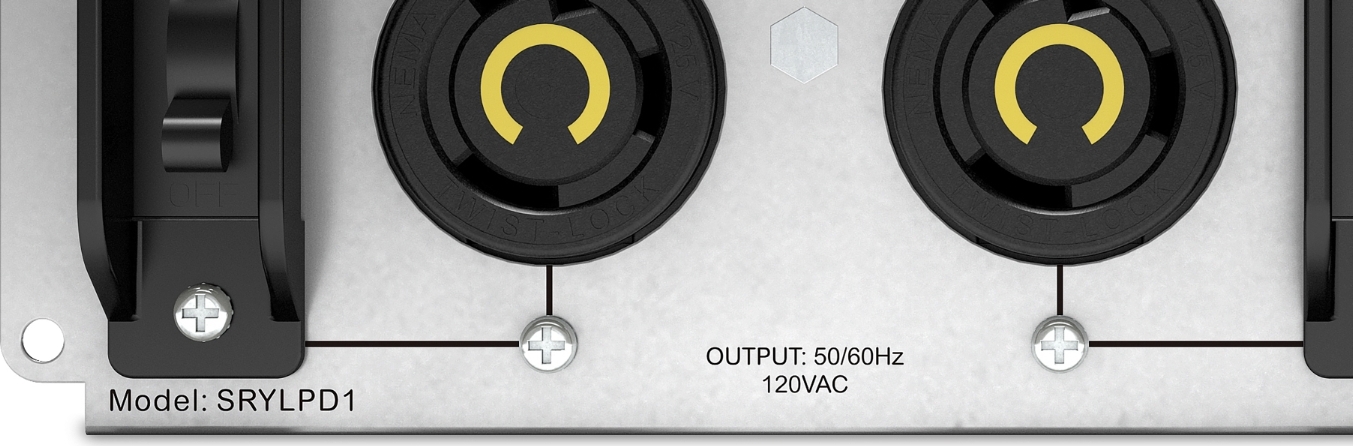 APC Backplate Kit with 3x NEMA L5-20R Outlets for Smart-UPS Modular Ultra Front View