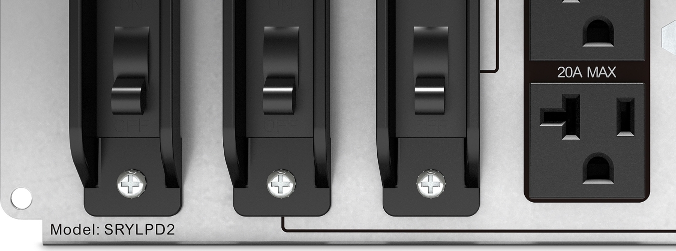 APC Backplate Kit with 6x NEMA 5-20R Outlets for Smart-UPS Modular Ultra Front View