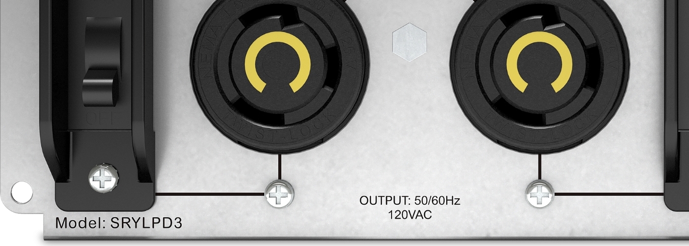 APC Backplate Kit with 3x NEMA L5-30R Outlets for Smart-UPS Modular Ultra Front View